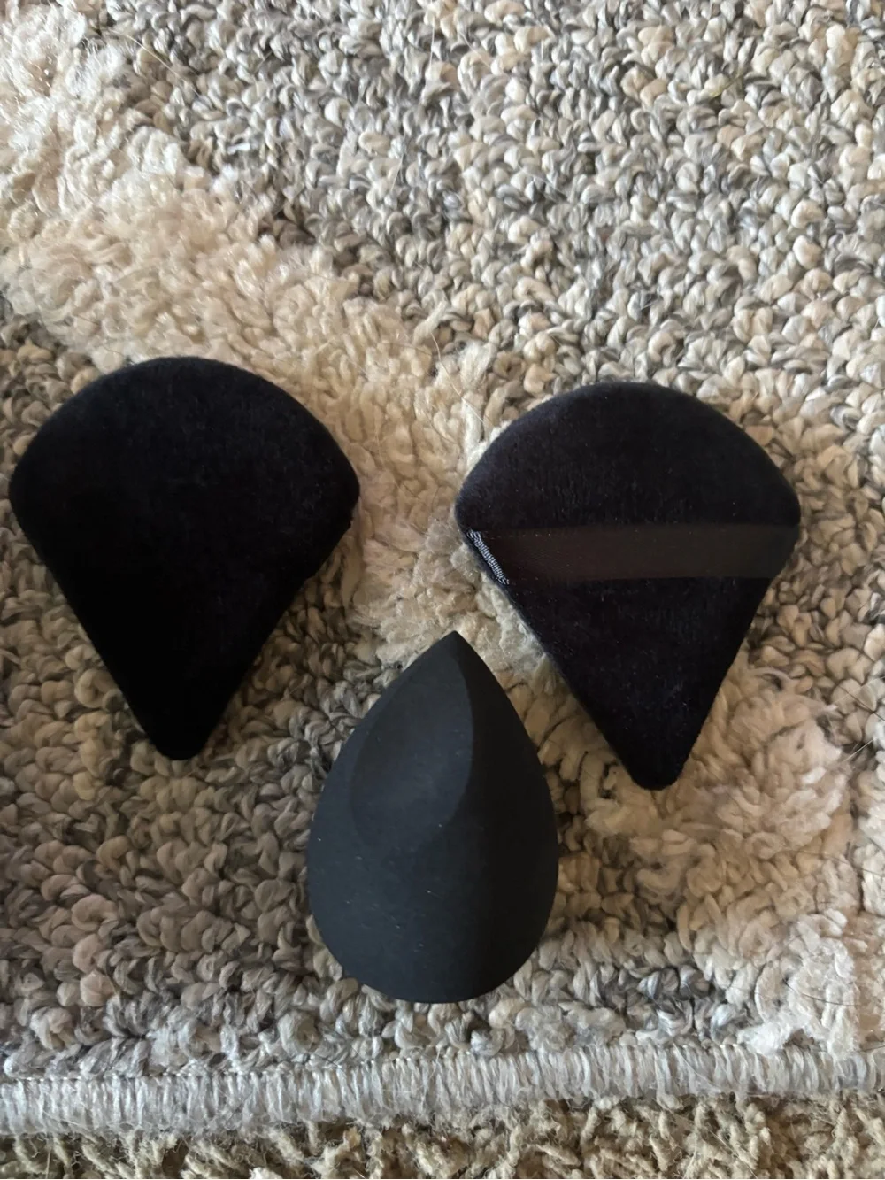 Black Makeup Sponge and Precision Applicator Set - Unbranded